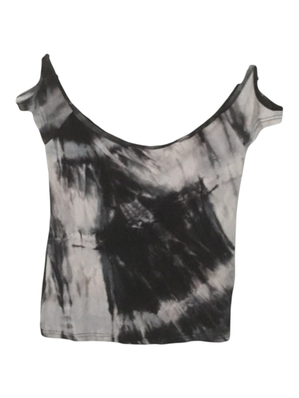 Yuka ★ Choice Cold Shoulder Top ★ Black Tie Dye ★ Medium ★ - Picture 4 of 15
